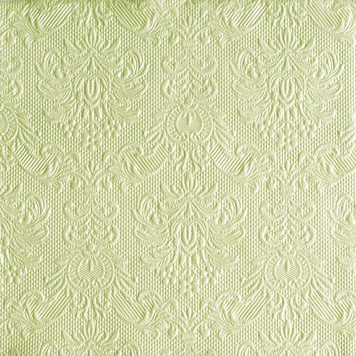 15 geprägte Servietten Elegance Pearl green 33x33cm