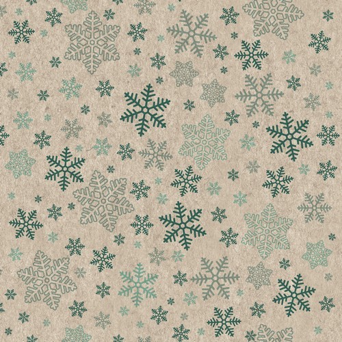 25 Servietten nachhaltig Snowflakes Pattern - Große und kleine Schneekristalle 33x33cm
