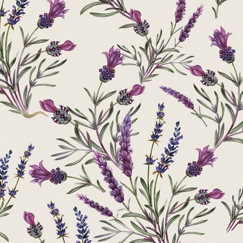 20 napkins Lavender Twigs - Lavender in many variations 33x33cm