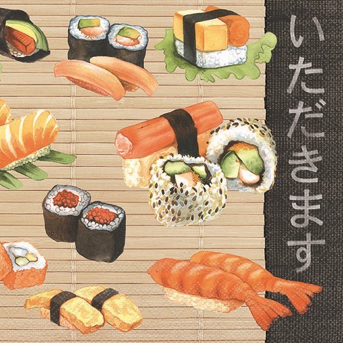 20 napkins Sushi - Eat sushi 33x33cm