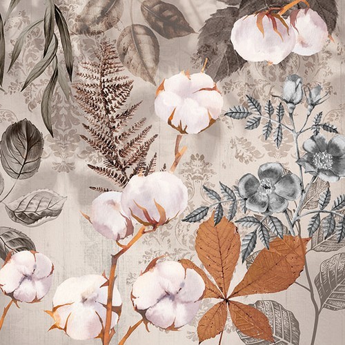 20 Servietten Cotton - Botanik im Vintage-Stil 33x33cm