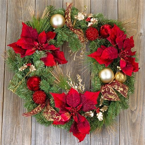 20 Servietten Traditional Wreath - Weihnachtlicher Kranz 33x33cm