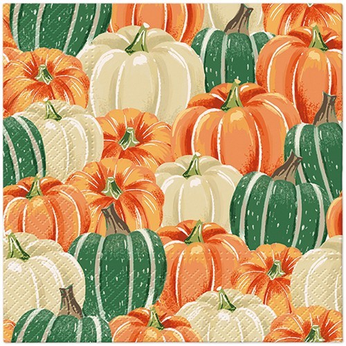 20 Servietten Pumpkin Field - Überall Kürbisse 33x33cm