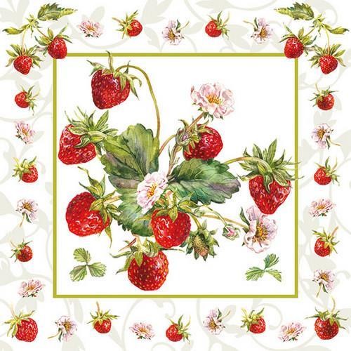 Ambiente Servietten Fresh Strawberries 33x33cm