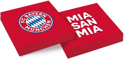 20 Servietten FC Bayern München - Mia san Mia 33x33cm