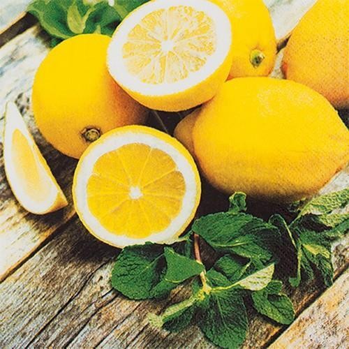 20 Servietten Lemon - Viele frische Zitronen 33x33cm