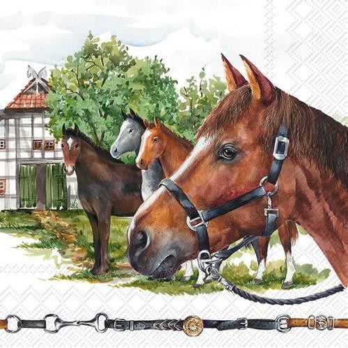 20 Napkins Nikas Family - On the horse farm 33x33cm