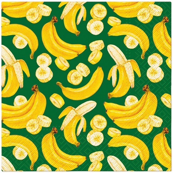 20 Servietten Banana Fever - Geschmack der Bananen 33x33cm