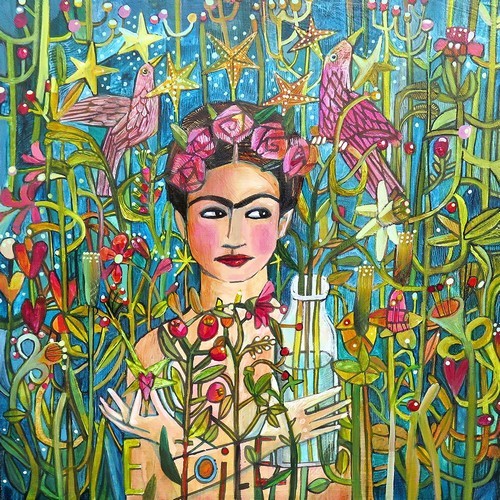 20 Servietten Fridas Garden - Frau im exotischen Garten 33x33cm