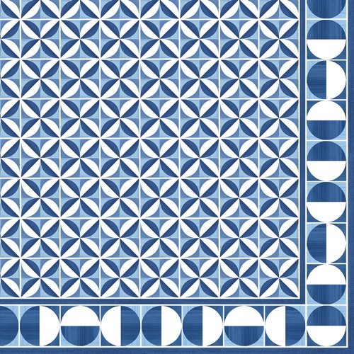 20 Napkins Geometric Blue - Blue geometry 33x33cm