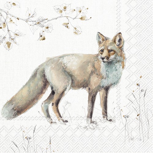 20 napkins Woodland Fox - Natural fox 33x33cm