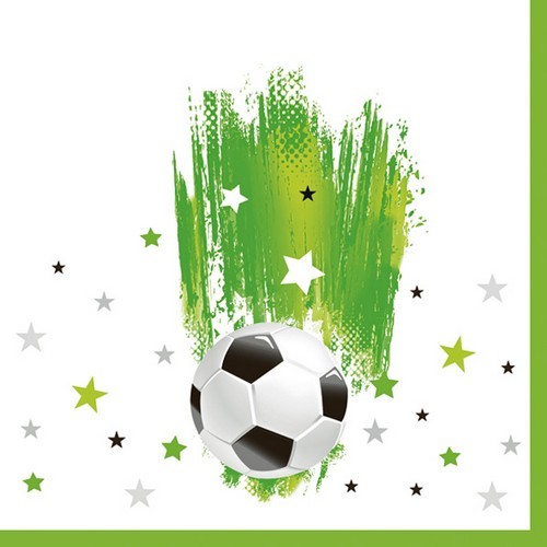 20 Servietten Football with Stars - Fußball mit Sterne 33x33cm