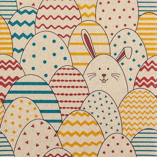 20 napkins sustainable Hidden Rabbit - Rabbit between eggs 33x33cm