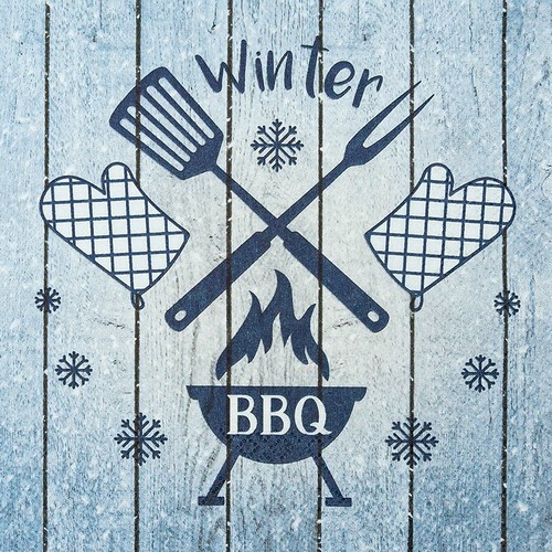 20 Servietten Winter BBQ - Wintergrillen 33x33cm