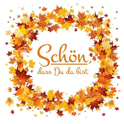 20 Servietten Schön in Autumn Leaves - Schön im Herbstkranz 33x33cm