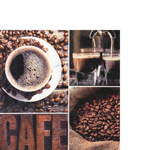 20 kleine Cocktailservietten Coffee Flavour - Kaffee Aroma 25x25cm