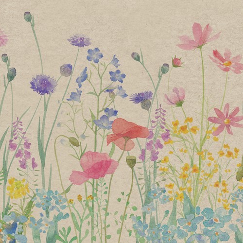 25 napkins sustainable Pastel Perfection - flower meadow pastel 33x33cm