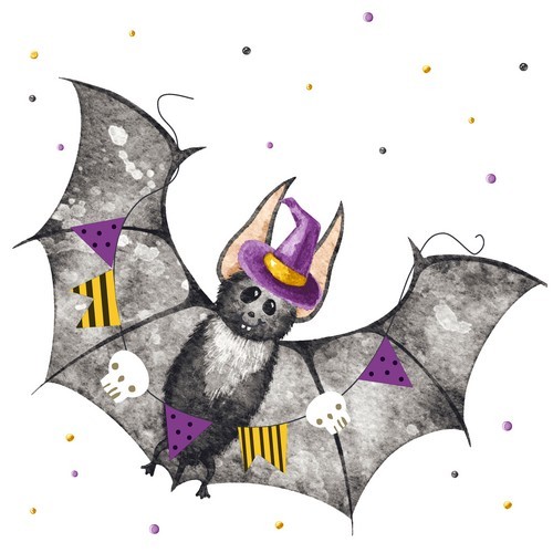 20 Servietten Bat Halloween - Halloween Fledermaus 33x33cm