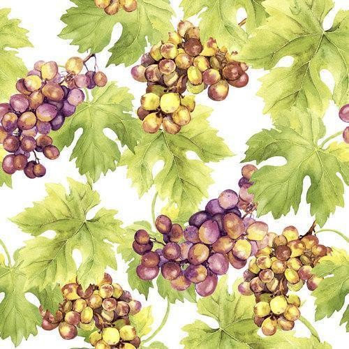 20 Servietten Grapes 33x33cm