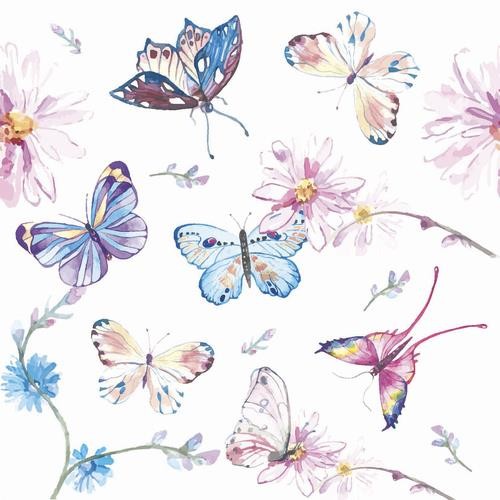 20 Servietten Butterflies 33x33cm