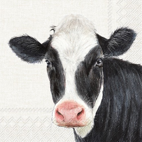 20 napkins Farm Cow - Single cow 33x33cm