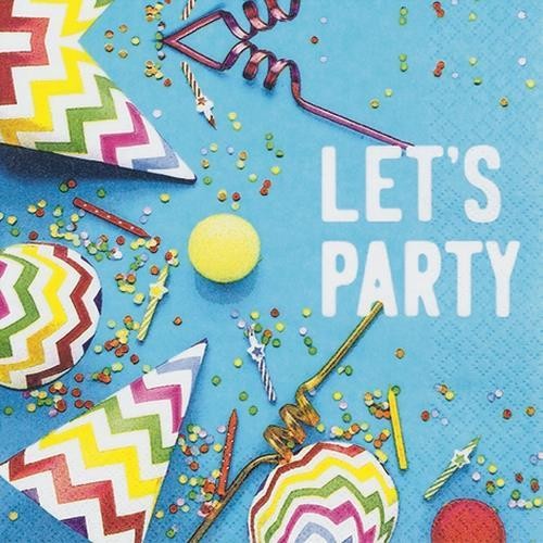 20 Napkins Let's Party - Party Time 33x33cm