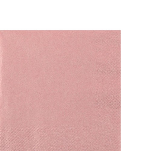20 small cocktail napkins Pearl Effect antique rose - antique pink 25x25cm