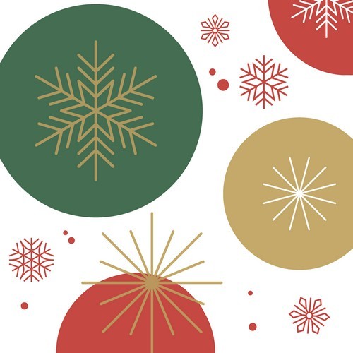 20 napkins Joyful Pattern - Winter pattern with snowflakes 33x33cm