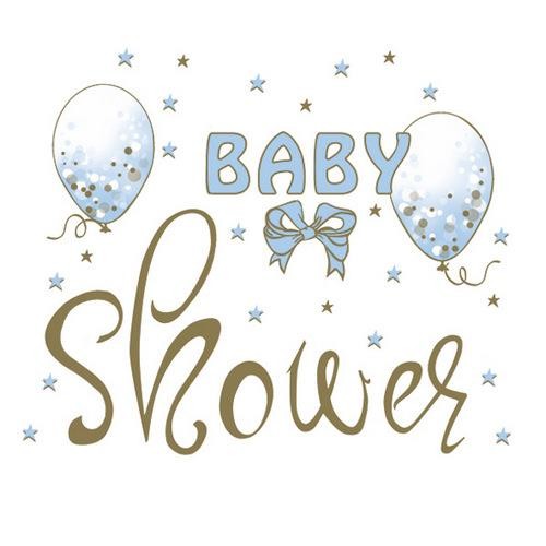 Maki Servietten Baby Shower blue 33x33cm