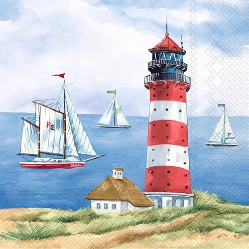 20 napkins Seelust - lighthouse overlooks the sea 33x33cm