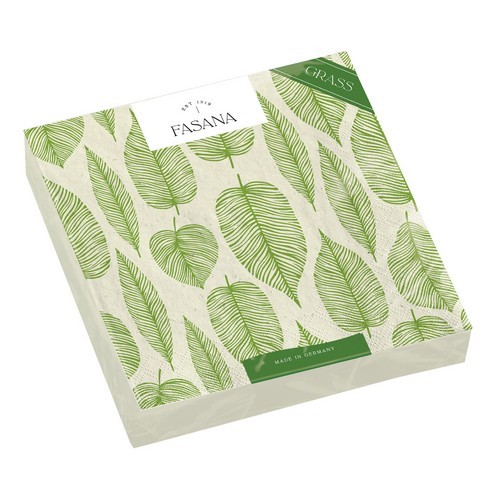 20 napkins sustainable grass Green Leaves - Sustainable Leaves 33x33cm