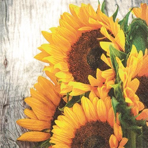 20 Napkins Clara - Sunflower bunch 33x33cm