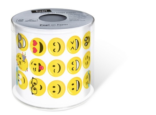 Toilettenpapier Rolle Smileys - Emojis 3-lagig