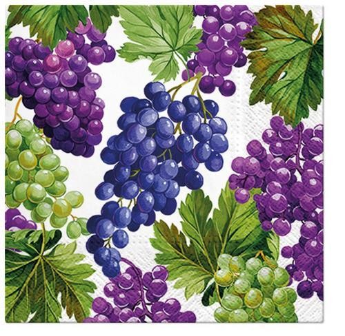 PAW 20 Servietten Natural Grapes 33x33cm