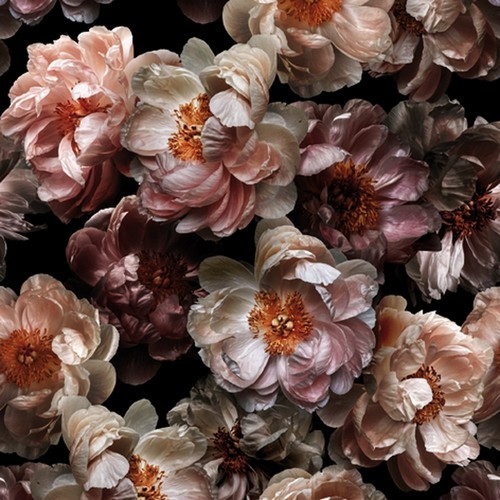 20 Servietten Victorian Wild Roses - Dunkle Vintage-Rosen 33x33cm