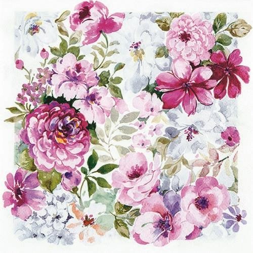 20 Servietten Grand Flourishing - Herrliche Blütezeit 33x33cm