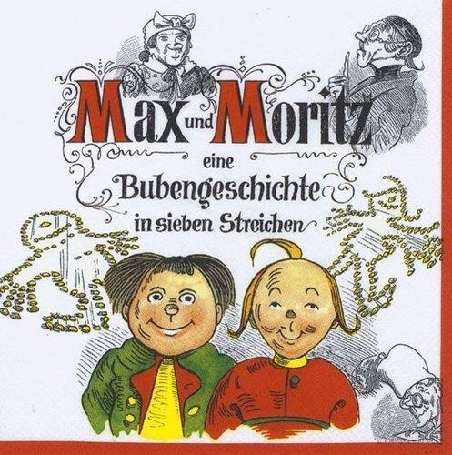 20 Servietten Max und Moritz 33x33cm