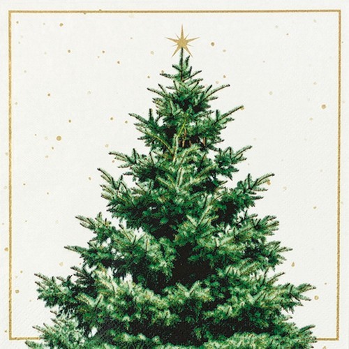 20 Servietten Fir Tree - Festlicher Weihnachtsbaum 33x33cm