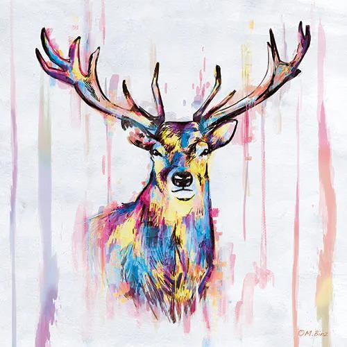 20 Servietten Colourful Deer - Bunter Hirsch 33x33cm
