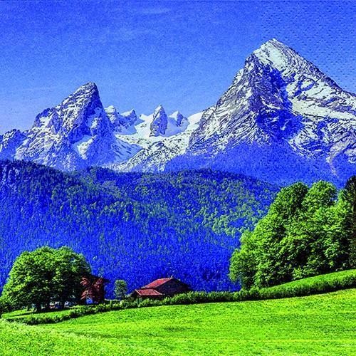 20 Servietten Landscape in the Alps - Alpenlandschaft 33x33cm