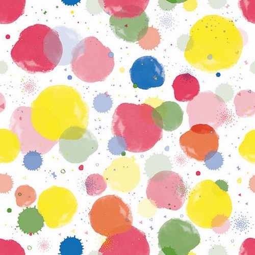 20 Napkins Splash Dots Mix - Colorful splashes of color 33x33cm