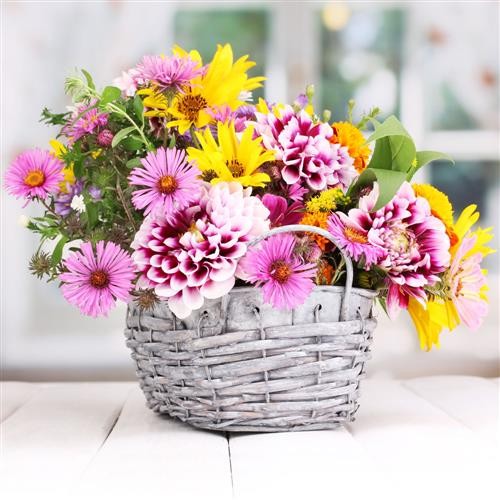 20 Servietten Flower Basket - Prächtiger Blumenkorb 33x33cm
