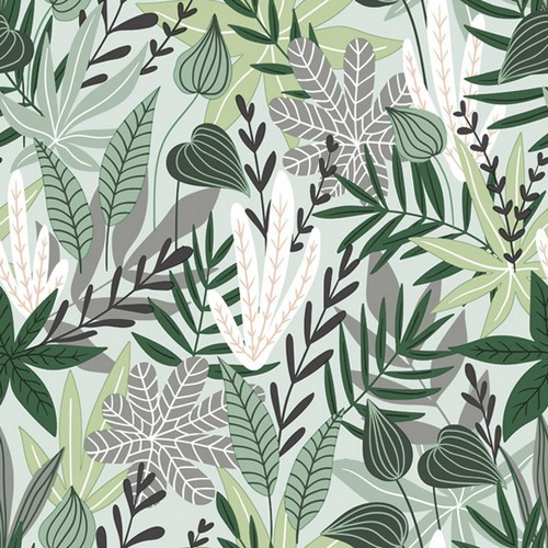 20 Servietten Green Leaves Wallpaper - Treffen von Grünen Blättern 33x33cm