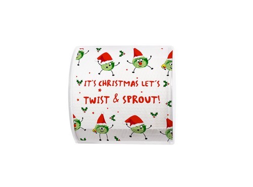 Toilettenpapier Rolle Twist and Sprout - Tanzende Weihnachtssamen 3-lagig