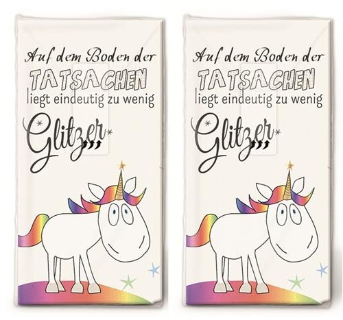 2x 10 handkerchiefs unicorn for more glitter