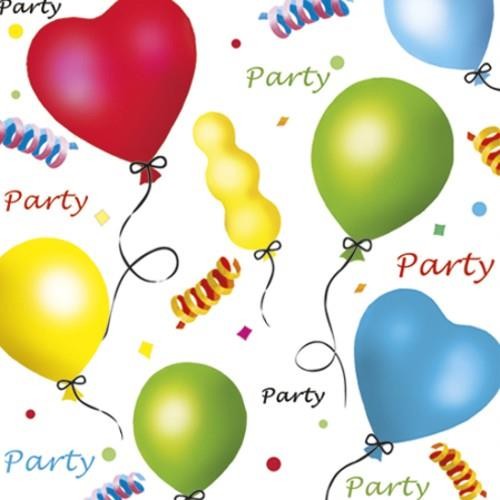 20 Servietten Party - Luftballons & Konfetti 33x33cm