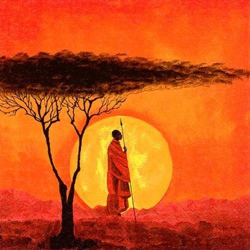 20 Napkins African Sunset - Africa at sunset 33x33cm