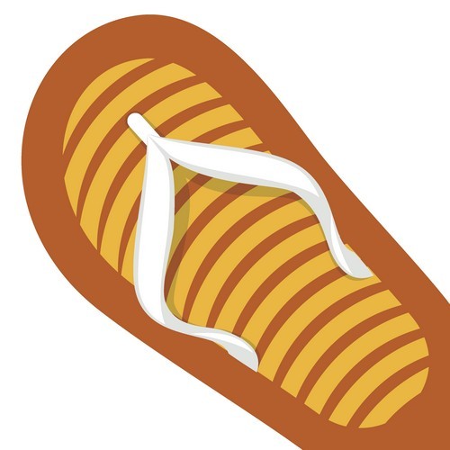 12 Servietten gestanzt Sandal - Form der Sandale 33x33cm