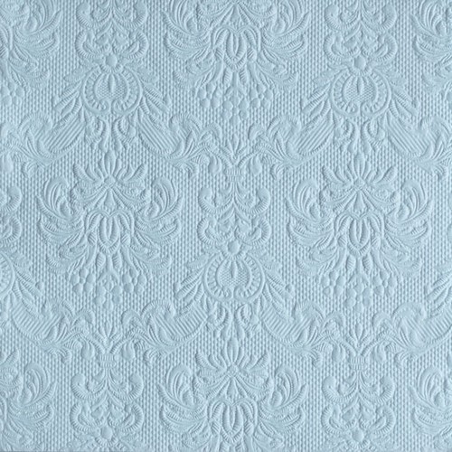 15 embossed napkins Elegance pale blue 33x33cm