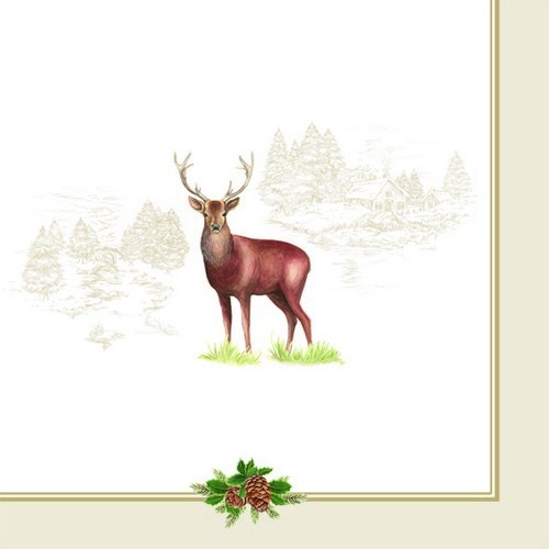 20 Servietten Deer - Hirsch 33x33cm